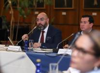Mario Godoy, presidente de la Judicatura, durante su comparecencia en la Comisión de Fiscalización.